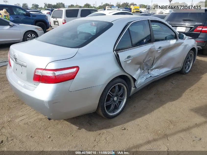 2007 Toyota Camry Le VIN: JTNBE46K673047435 Lot: 40789715