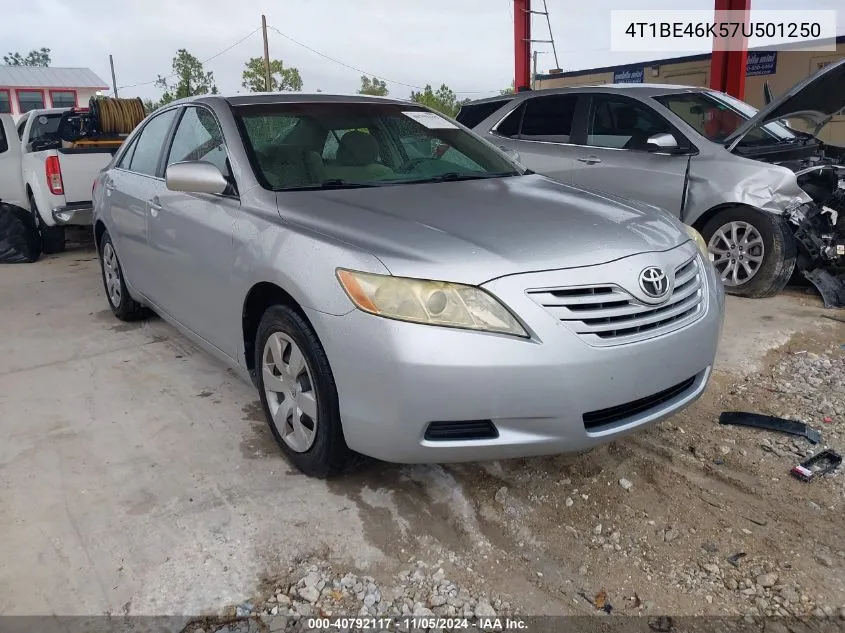 2007 Toyota Camry Le VIN: 4T1BE46K57U501250 Lot: 40792117