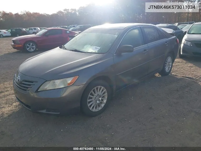 2007 Toyota Camry Le V6 VIN: JTNBK46K573011034 Lot: 40792480