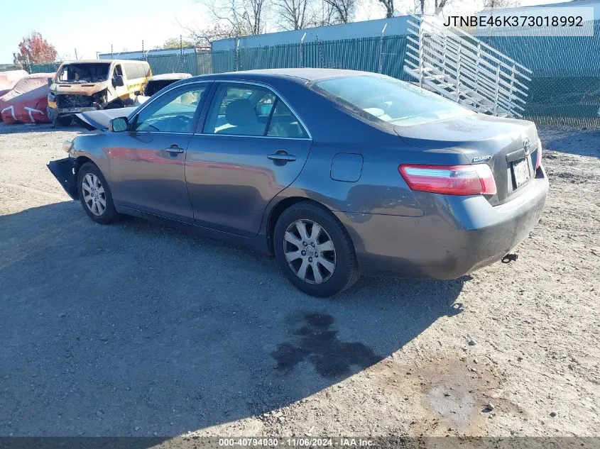 2007 Toyota Camry Xle VIN: JTNBE46K373018992 Lot: 40794030