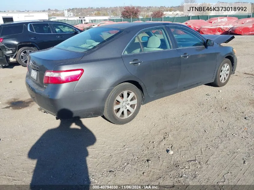 2007 Toyota Camry Xle VIN: JTNBE46K373018992 Lot: 40794030