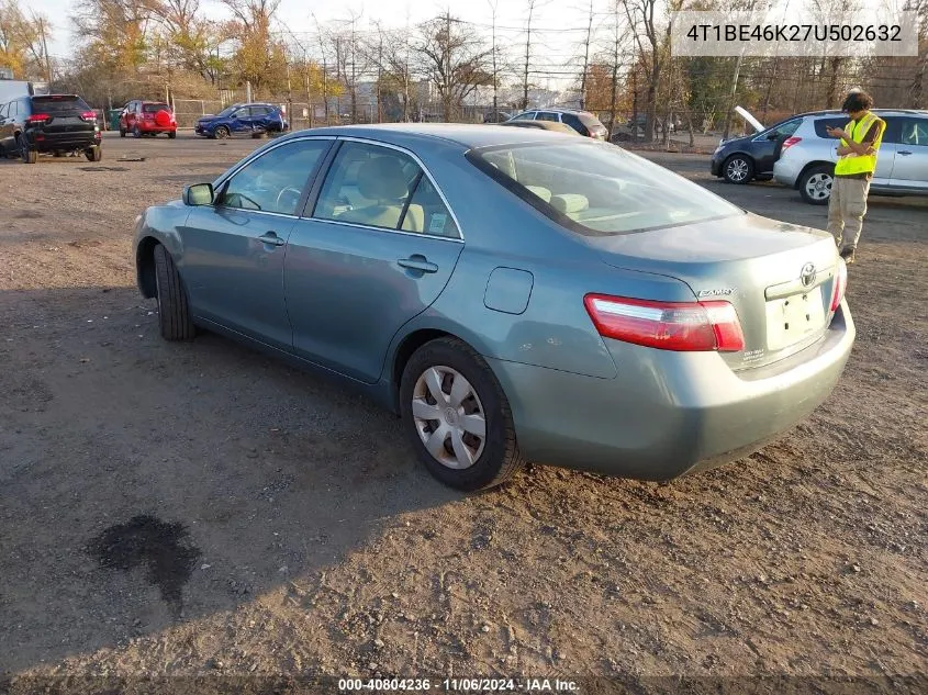 2007 Toyota Camry Le VIN: 4T1BE46K27U502632 Lot: 40804236