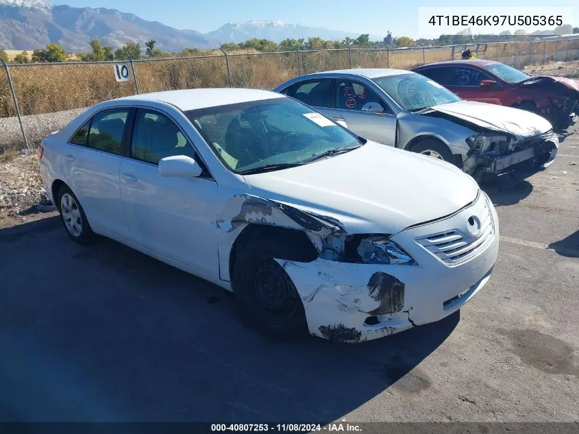 2007 Toyota Camry Le VIN: 4T1BE46K97U505365 Lot: 40807253