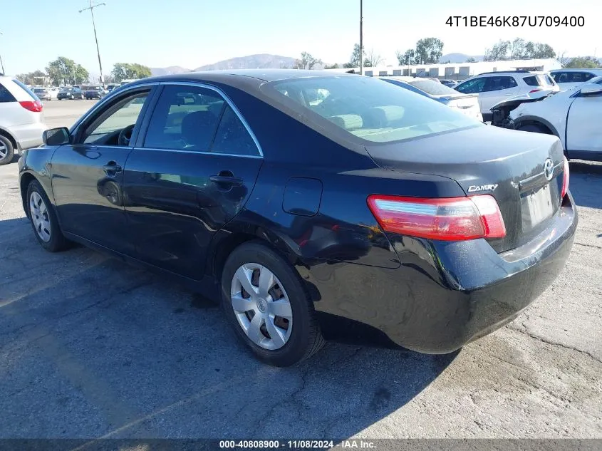 2007 Toyota Camry Le VIN: 4T1BE46K87U709400 Lot: 40808900