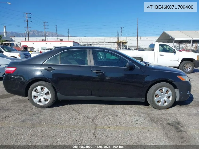 2007 Toyota Camry Le VIN: 4T1BE46K87U709400 Lot: 40808900