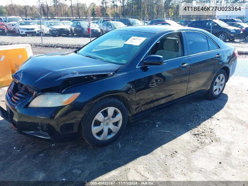 2007 Toyota Camry Le VIN: 4T1BE46K77U023364 Lot: 40822167