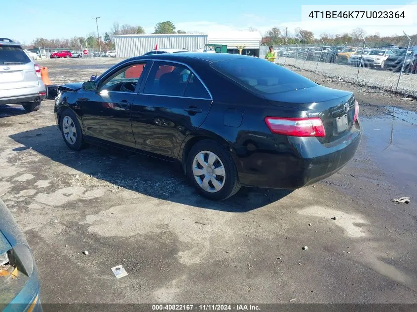 2007 Toyota Camry Le VIN: 4T1BE46K77U023364 Lot: 40822167