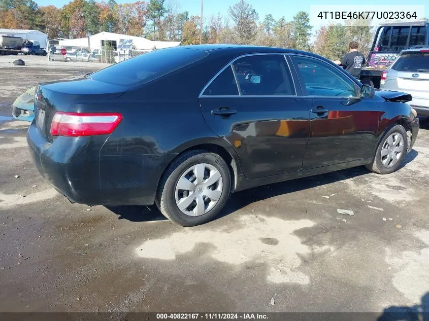 2007 Toyota Camry Le VIN: 4T1BE46K77U023364 Lot: 40822167