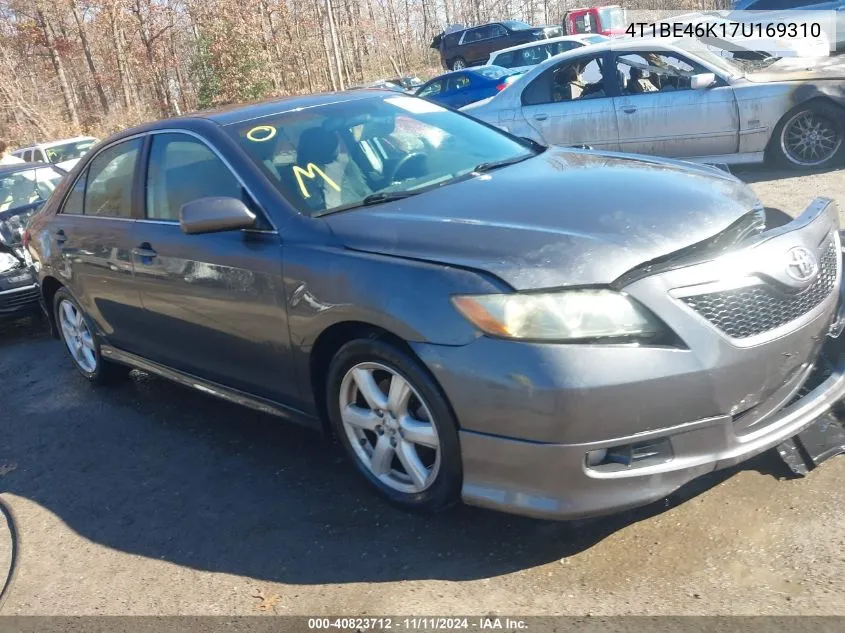 2007 Toyota Camry Se VIN: 4T1BE46K17U169310 Lot: 40823712