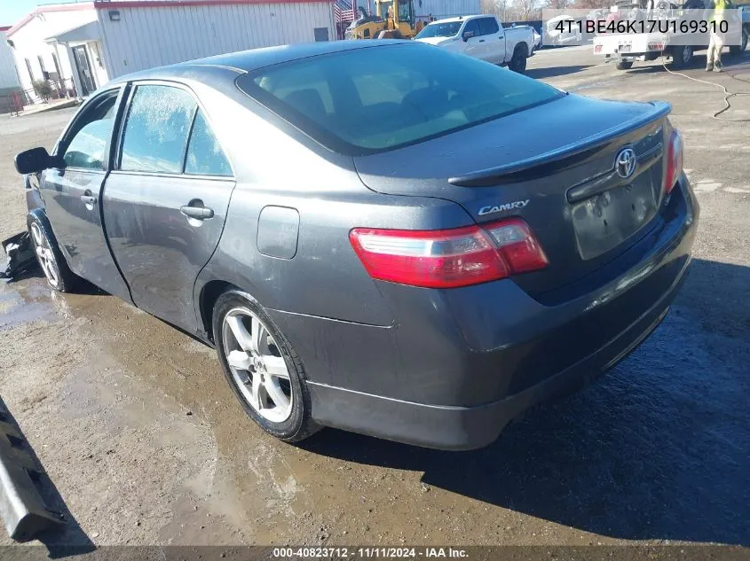 2007 Toyota Camry Se VIN: 4T1BE46K17U169310 Lot: 40823712