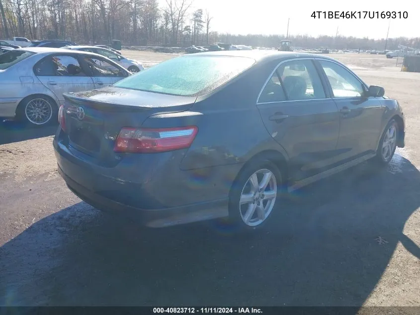 2007 Toyota Camry Se VIN: 4T1BE46K17U169310 Lot: 40823712