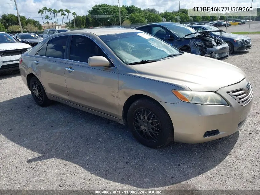 2007 Toyota Camry Le VIN: 4T1BE46K77U569260 Lot: 40823871