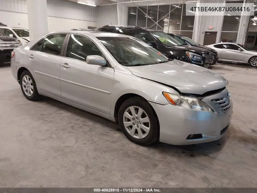 2007 Toyota Camry Xle VIN: 4T1BE46K87U084416 Lot: 40828915