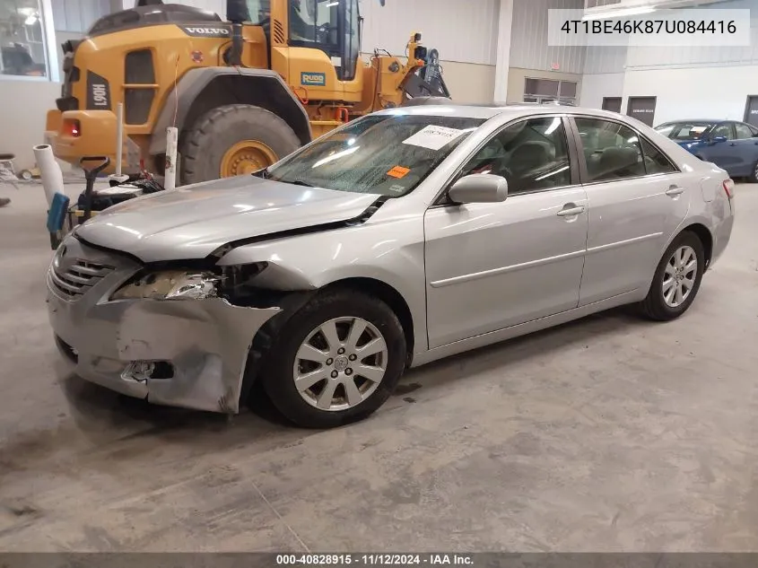 2007 Toyota Camry Xle VIN: 4T1BE46K87U084416 Lot: 40828915