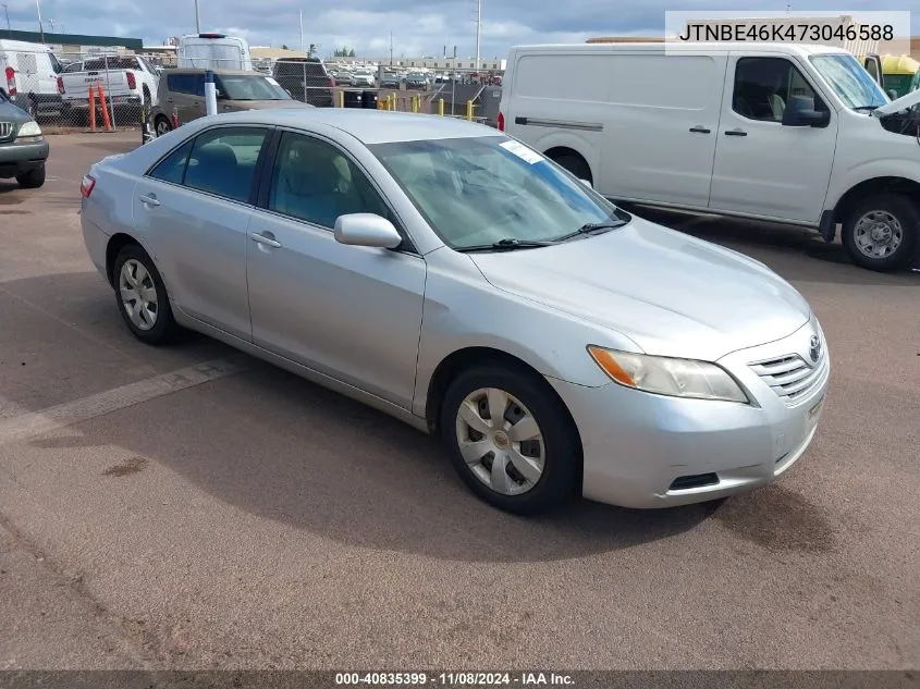 2007 Toyota Camry Ce/Le/Se/Xle VIN: JTNBE46K473046588 Lot: 40835399