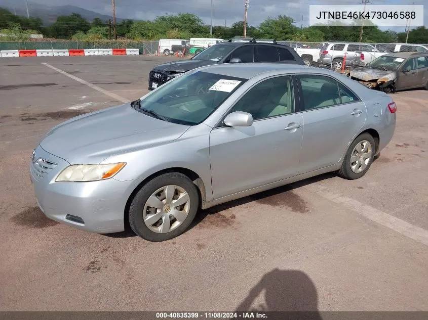 2007 Toyota Camry Ce/Le/Se/Xle VIN: JTNBE46K473046588 Lot: 40835399