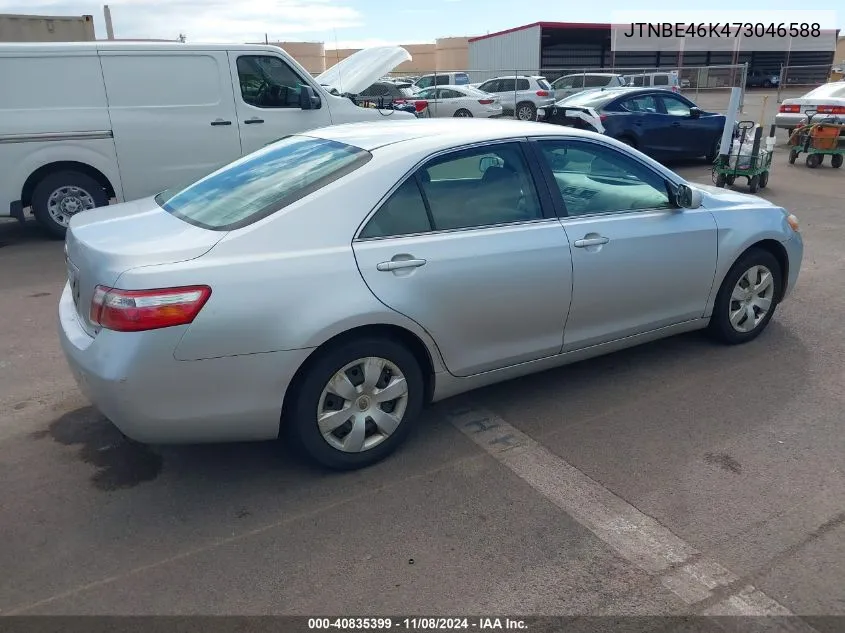 2007 Toyota Camry Ce/Le/Se/Xle VIN: JTNBE46K473046588 Lot: 40835399