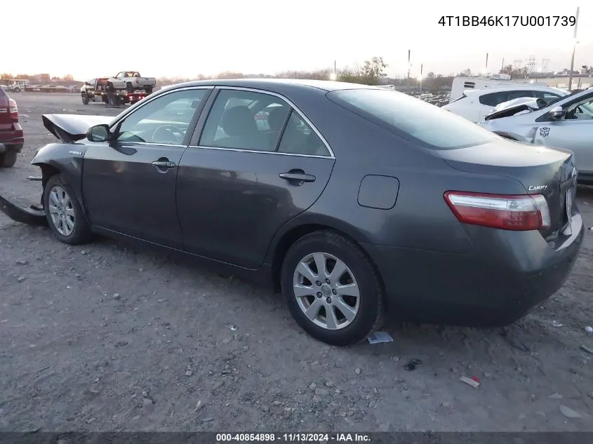 4T1BB46K17U001739 2007 Toyota Camry Hybrid