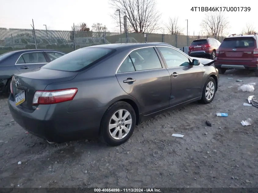 4T1BB46K17U001739 2007 Toyota Camry Hybrid