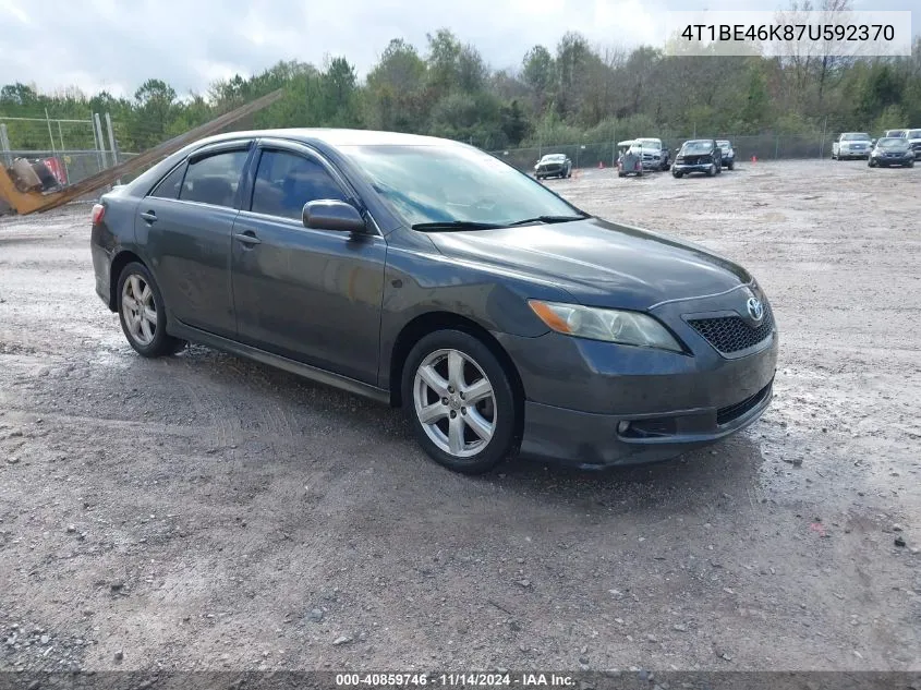 2007 Toyota Camry Se VIN: 4T1BE46K87U592370 Lot: 40859746