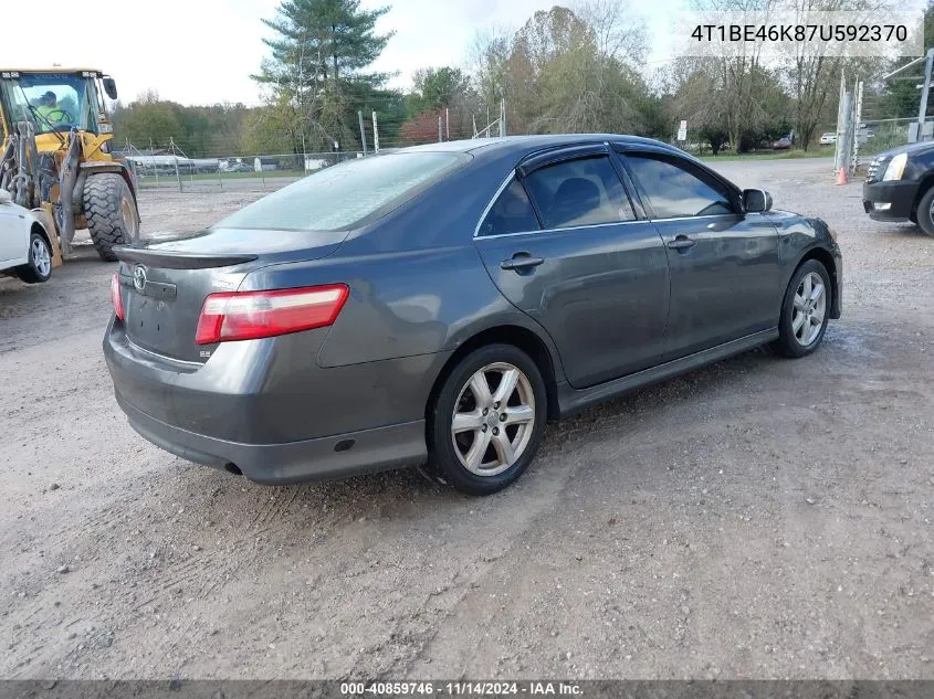 2007 Toyota Camry Se VIN: 4T1BE46K87U592370 Lot: 40859746