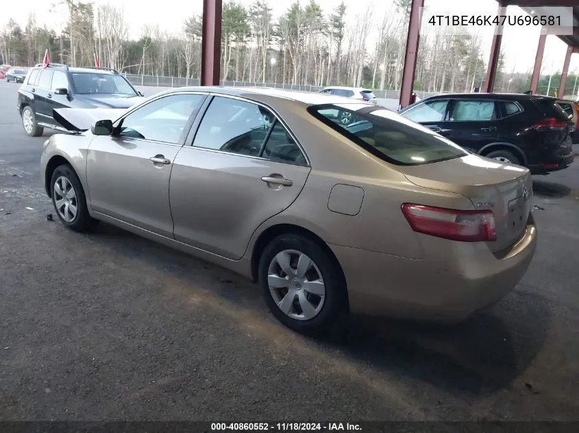 2007 Toyota Camry Le VIN: 4T1BE46K47U696581 Lot: 40860552