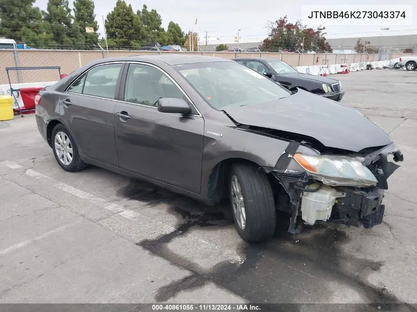 2007 Toyota Camry Hybrid VIN: JTNBB46K273043374 Lot: 40861055