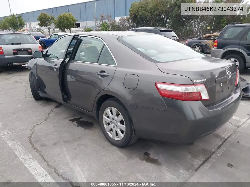 2007 Toyota Camry Hybrid VIN: JTNBB46K273043374 Lot: 40861055