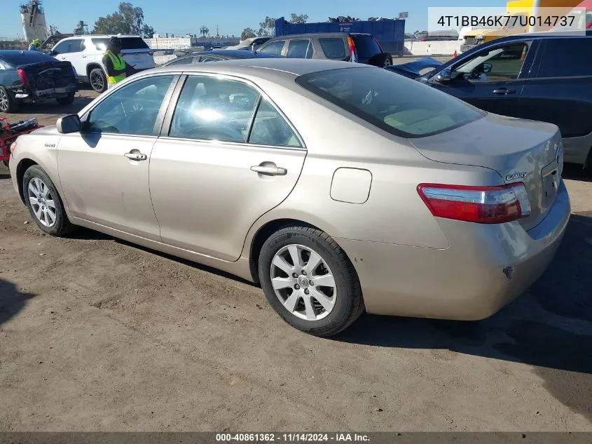 2007 Toyota Camry Hybrid VIN: 4T1BB46K77U014737 Lot: 40861362