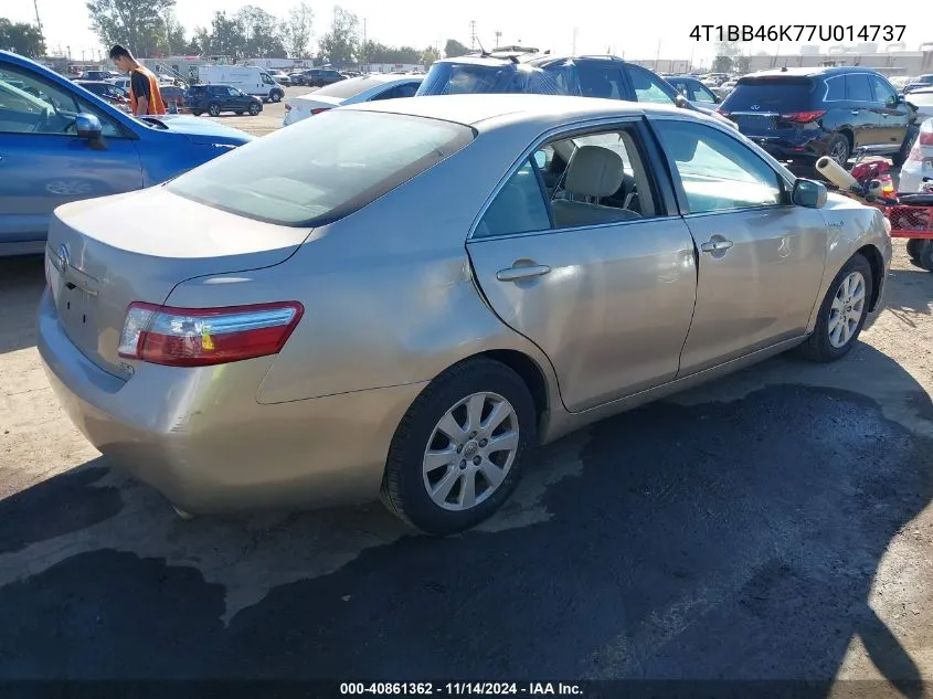 2007 Toyota Camry Hybrid VIN: 4T1BB46K77U014737 Lot: 40861362