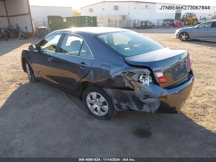 2007 Toyota Camry Le VIN: JTNBE46K273067844 Lot: 40861624