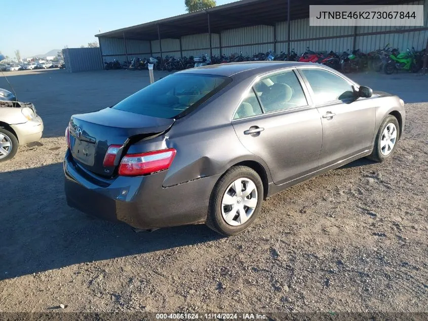 2007 Toyota Camry Le VIN: JTNBE46K273067844 Lot: 40861624