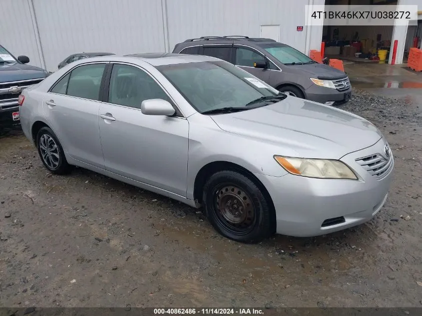 2007 Toyota Camry Le V6 VIN: 4T1BK46KX7U038272 Lot: 40862486