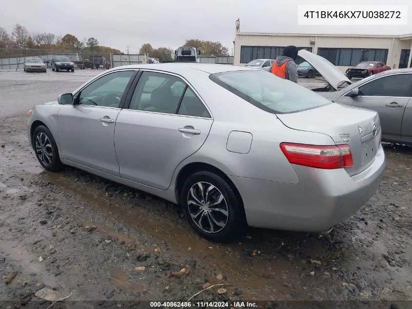 2007 Toyota Camry Le V6 VIN: 4T1BK46KX7U038272 Lot: 40862486