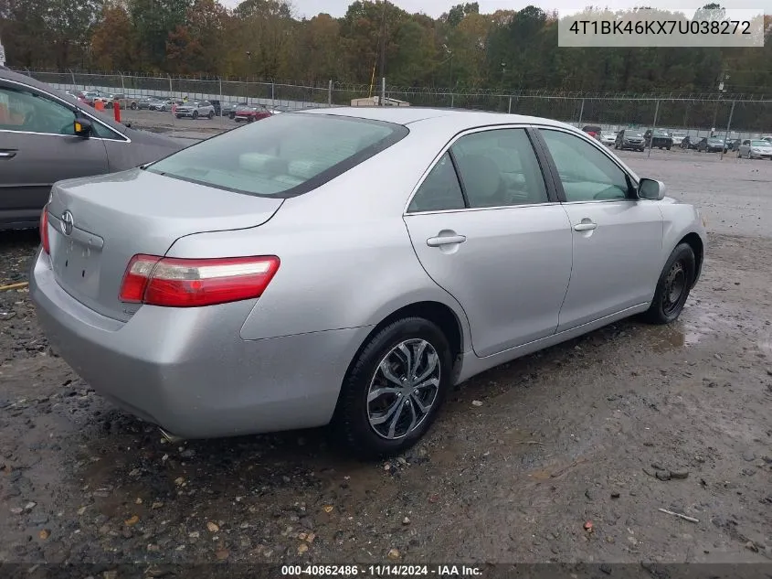 2007 Toyota Camry Le V6 VIN: 4T1BK46KX7U038272 Lot: 40862486