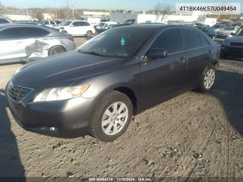 2007 Toyota Camry Le/Xle/Se VIN: 4T1BK46K57U049454 Lot: 40864315