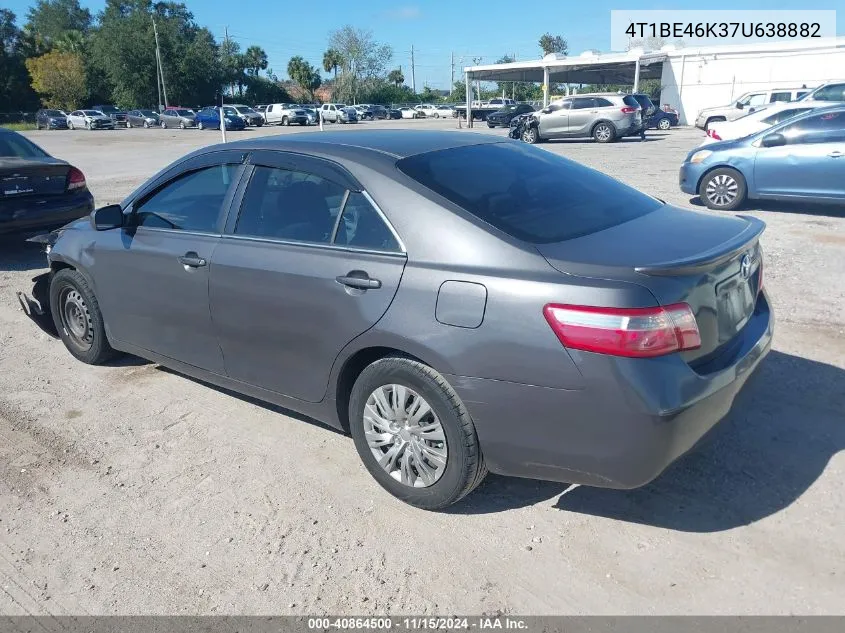 2007 Toyota Camry Le VIN: 4T1BE46K37U638882 Lot: 40864500