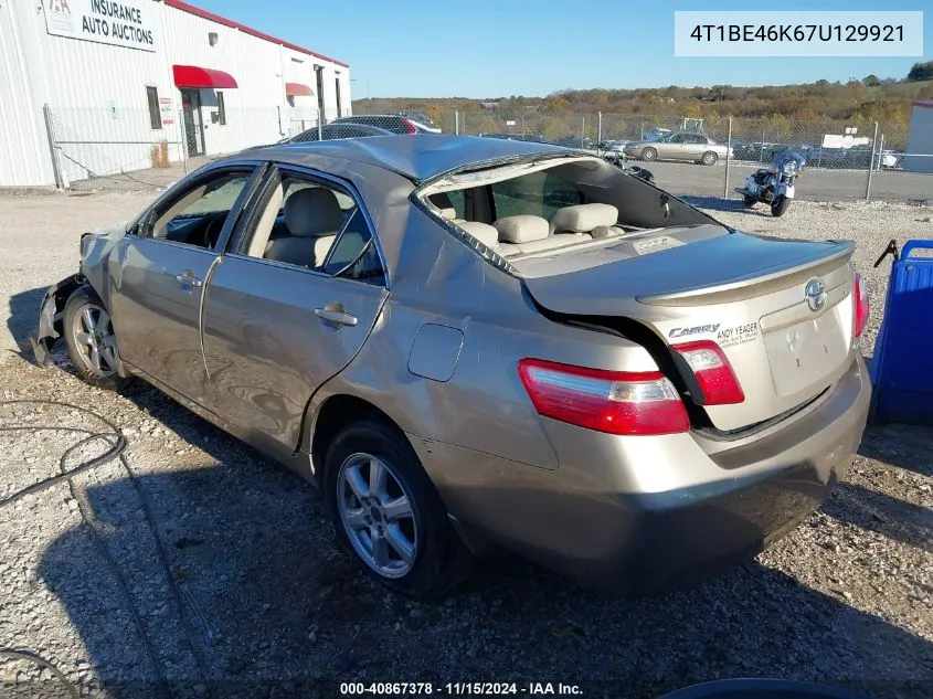 2007 Toyota Camry Le VIN: 4T1BE46K67U129921 Lot: 40867378