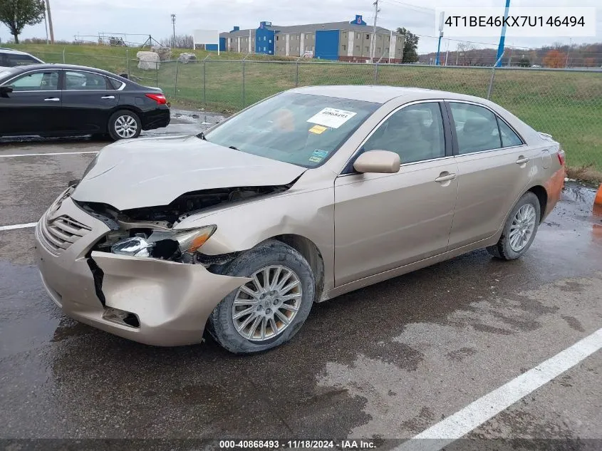 2007 Toyota Camry Le VIN: 4T1BE46KX7U146494 Lot: 40868493