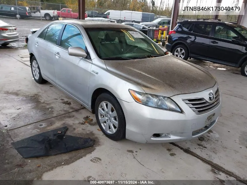 2007 Toyota Camry Hybrid VIN: JTNBB46K173040479 Lot: 40873697