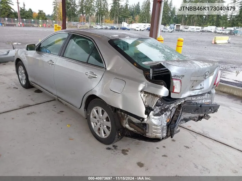 2007 Toyota Camry Hybrid VIN: JTNBB46K173040479 Lot: 40873697