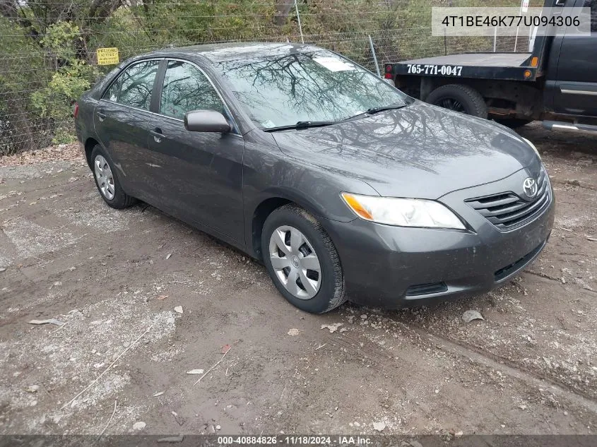 2007 Toyota Camry Le VIN: 4T1BE46K77U094306 Lot: 40884826