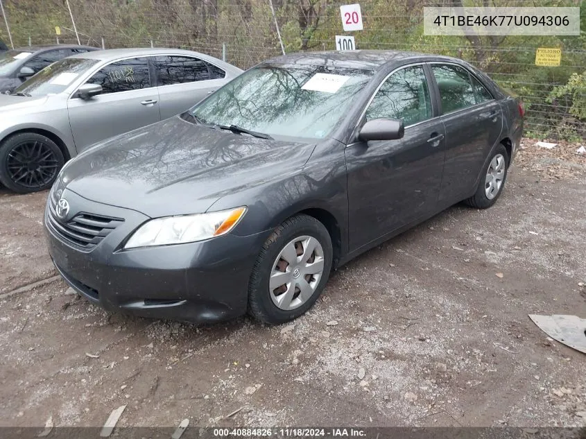 2007 Toyota Camry Le VIN: 4T1BE46K77U094306 Lot: 40884826