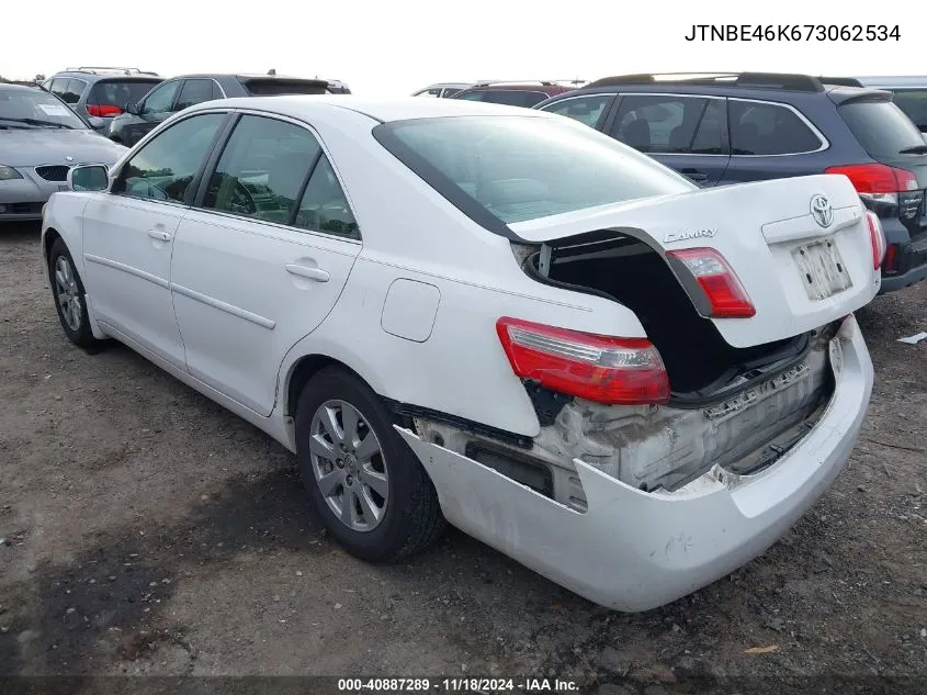 2007 Toyota Camry Xle VIN: JTNBE46K673062534 Lot: 40887289