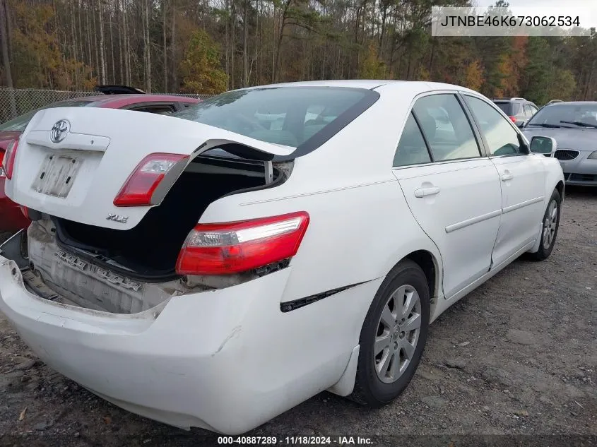 2007 Toyota Camry Xle VIN: JTNBE46K673062534 Lot: 40887289