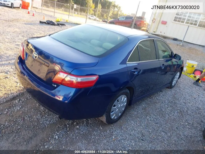 2007 Toyota Camry Le VIN: JTNBE46KX73003020 Lot: 40925884