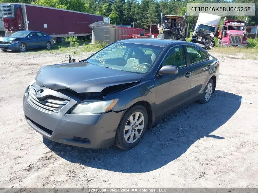 4T1BB46K58U045258 2008 Toyota Camry Hybrid