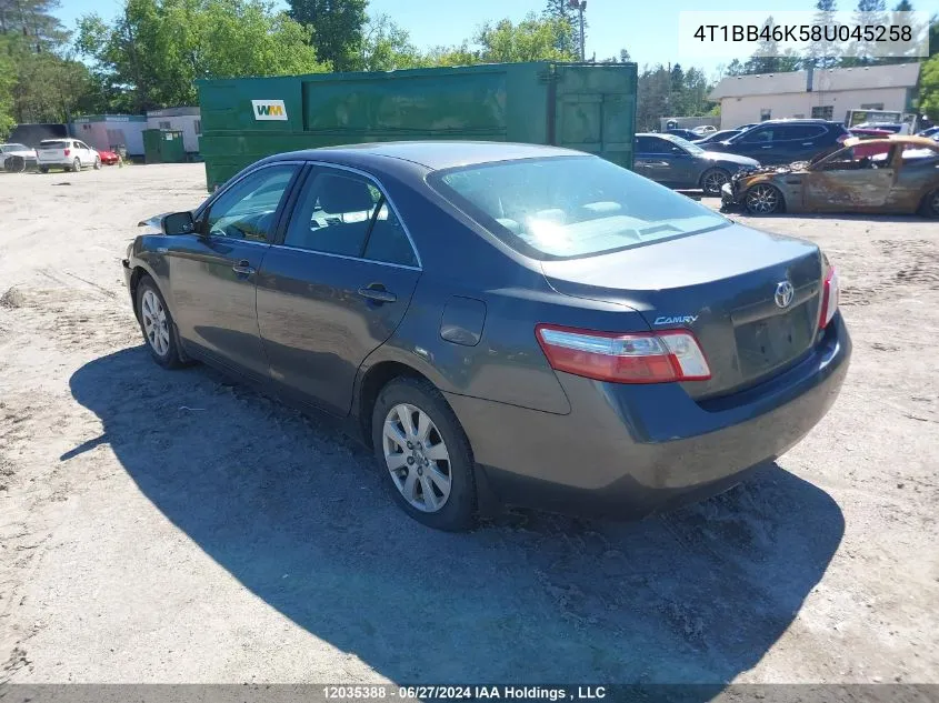 4T1BB46K58U045258 2008 Toyota Camry Hybrid