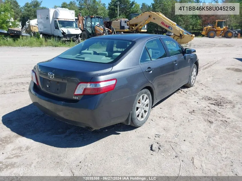 4T1BB46K58U045258 2008 Toyota Camry Hybrid