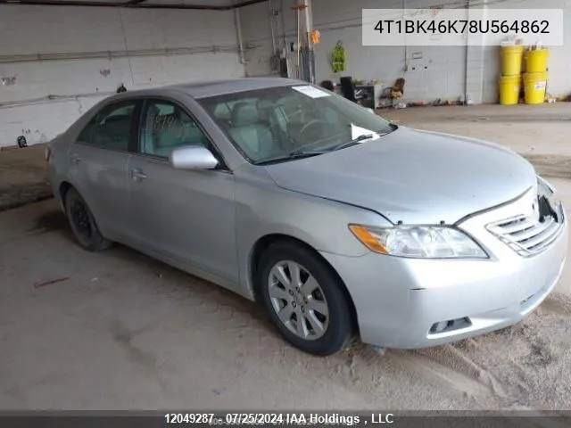 2008 Toyota Camry Le/Xle/Se VIN: 4T1BK46K78U564862 Lot: 12049287